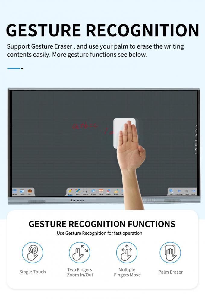 आईबोर्ड नया उत्पाद 98" 4K स्मार्ट डिस्प्ले इंटरैक्टिव फ्लैट पैनल डिस्प्ले बैठक कक्ष के लिए बड़े आकार का टच स्क्रीन मॉनिटर 4