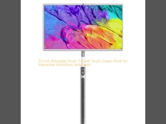 इंटरैक्टिव प्रदर्शनी और आयोजन के लिए टच स्क्रीन कियोस्क के साथ 32 इंच का घुमावदार स्मार्ट टीवी