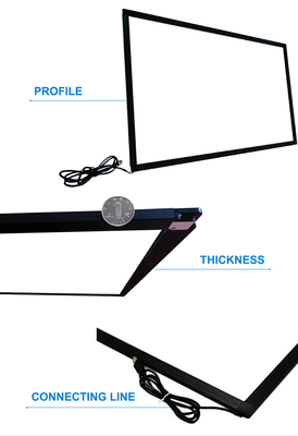टच कियोस्क 8ms 20 टच पॉइंट्स के लिए iBoard OEM आकार 19-200 इंच इन्फ्रारेड मल्टी टच फ्रेम
