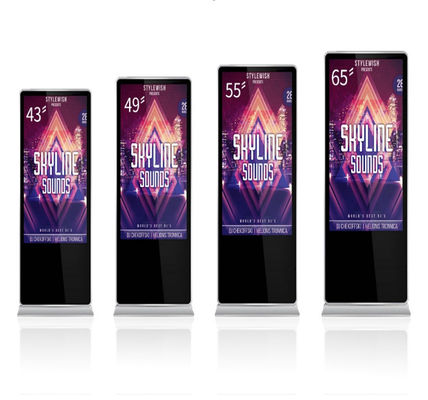 एलईडी कियोस्क डिस्प्ले, इंटरएक्टिव डिजिटल साइनेज विज्ञापन मशीन सीई 10 टच पॉइंट स्क्रीन