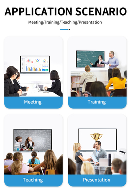 65 इंच एलईडी इंटरैक्टिव व्हाइटबोर्ड, एंड्रॉइड स्मार्ट फ्लैट पैनल 20/40 टच पॉइंट्स इन्फ्रारेड ब्लैक कलर