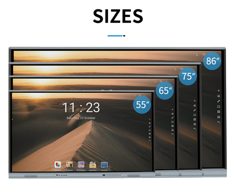 DLED 98 इंच 4G DDR4 LCD इंटरएक्टिव डिस्प्ले 32G EMMC 50000hrs लाइफटाइम Android 11