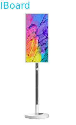 32 इंच पोर्टेबल टच स्क्रीन कियोस्क कैपेसिटिव 10 पॉइंट इंटरैक्टिव डिस्प्ले के साथ