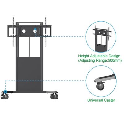 इंटरएक्टिव व्हाइटबोर्ड स्टैंड टीवी स्टैंड इलेक्ट्रॉनिक फ्लोर स्टैंडिंग आकार 65/75/86 इंच के लिए फिट