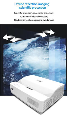 आईबोर्ड सस्ता डीएलपी लेजर पोर्टेबल प्रोजेक्टर 4K व्हाइटबोर्ड अल्ट्रा शॉर्ट थ्रो प्रोजेक्टर कक्षा के लिए स्कूल शिक्षण बोर्ड