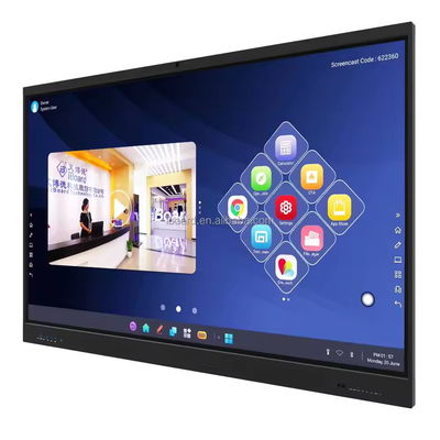 iBoard 4K 75 इंच इंटरैक्टिव फ्लैट पैनल डिजिटल स्मार्ट व्हाइटबोर्ड इंटरैक्टिव टच स्क्रीन EDLA बैठक स्कूल शिक्षण के लिए