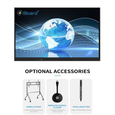 65 75 86 98 110 इंच 4K एलसीडी इंटरएक्टिव स्मार्ट बोर्ड टच पैनल स्मार्ट स्क्रीन कक्षा के लिए इलेक्ट्रॉनिक बोर्ड डिजिटल स्मार्ट बोर्ड शिक्षण के लिए