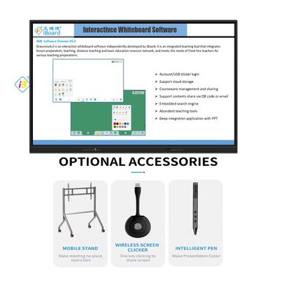 बड़े आकार 98 इंच 4K एलसीडी इंटरैक्टिव स्मार्ट बोर्ड टच पैनल स्मार्ट स्क्रीन कक्षा के लिए इलेक्ट्रॉनिक बोर्ड डिजिटल स्मार्ट बोर्ड शिक्षण के लिए