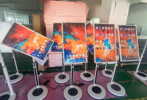 परिवर्तन के लिए 180 डिग्री रोटेशन के साथ एडजस्टेबल इंटरैक्टिव टच स्क्रीन टैबलेट कियोस्क, आपके व्यवसाय और मनोरंजन को अगले स्तर तक ले जाने के लिए 50000 घंटे सेवा घंटे