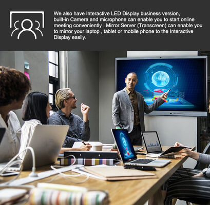 मल्टी टच स्क्रीन एंटी ग्लेयर मोबाइल स्टैंड एलसीडी डिजिटल इंटरएक्टिव स्मार्ट बोर्ड 55 65 75 इंच इंटरएक्टिव फ्लैट पैनल