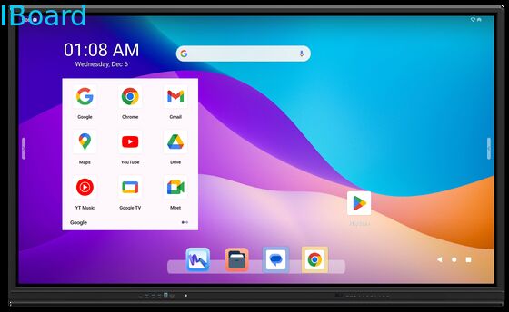 86 इंच गूगल EDLA प्रमाणित इंटरैक्टिव व्हाइटबोर्ड 8 कोर सीपीयू के साथ कक्षा और सम्मेलन के लिए