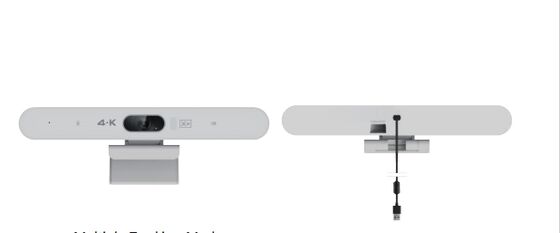 इंटरैक्टिव व्हाइटबोर्ड मीटिंग कॉन्फ्रेंस के लिए रिमोट कंट्रोल के साथ ऑटो ट्रैकिंग वीडियो 360 कॉन्फ्रेंस कैमरा 4K HD वेब कैमरा एआई