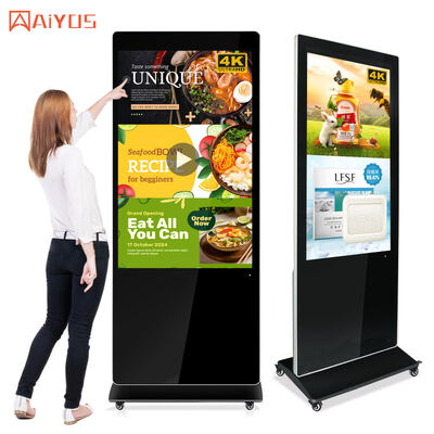 43 55 65 75 Floor Stand Digital Signage Kiosk Interactive Touch Screen Indoor LCD Advertising LCD Display