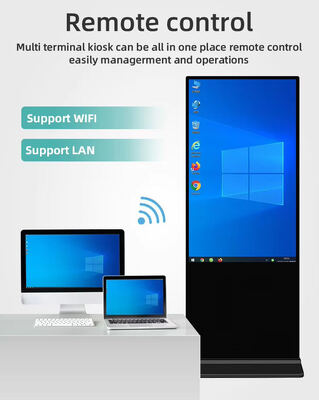 Android सिस्टम डिजिटल साइनेज इन्फ्रारेड टच स्क्रीन मल्टी-ओएस सपोर्ट और इंटरैक्टिव विज्ञापन के लिए फुल एचडी रेजोल्यूशन के साथ