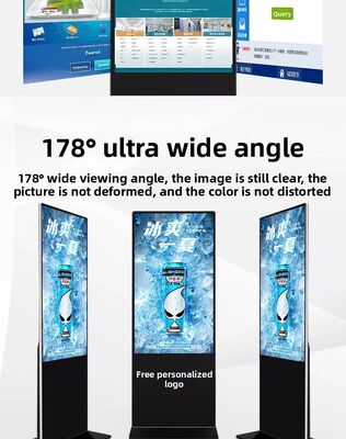 Digital Signage Players with Touch for Indoor Use Standing Smart Board Kiosk LED Advertising Machine Display