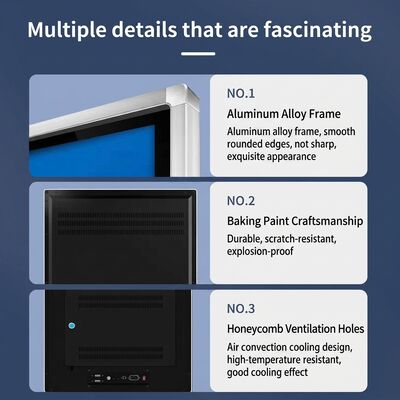 178° से अधिक व्यूइंग एंगल और -20°C से 60°C स्टोरेज तापमान के साथ डिजिटल साइनेज, क्लाउड-आधारित या ऑन-प्रिमाइसेस सीएमएस की सुविधा