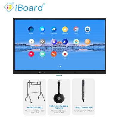 एंड्रॉयड 13 4 32 जी इंटरैक्टिव मॉनिटर 4 मिमी टेम्पर्ड ग्लास के साथ