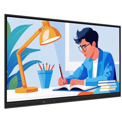 मीटिंग ऑफिस के लिए 75 इंच एंड्रॉइड पीसी स्मार्ट पैनल वाईफ़ाई एचडीएमआई यूएसबी 50 टच पॉइंट