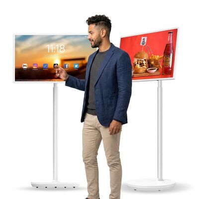 कार्य अध्ययन गेमिंग के लिए पोर्टेबल 32 इंच इनसेल टच डिस्प्ले स्क्रीन रोटेट यूएसबी वाईफ़ाई स्मार्ट ऑनलाइन टेलीविज़न टीवी