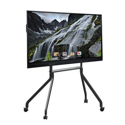 65 इंच एलईडी इंटरैक्टिव व्हाइटबोर्ड, एंड्रॉइड स्मार्ट फ्लैट पैनल 20/40 टच पॉइंट्स इन्फ्रारेड ब्लैक कलर