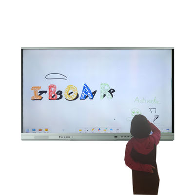 Android 9.0 4K LCD स्मार्ट बोर्ड 350cd / m2 32768 * 32768 रेजोल्यूशन