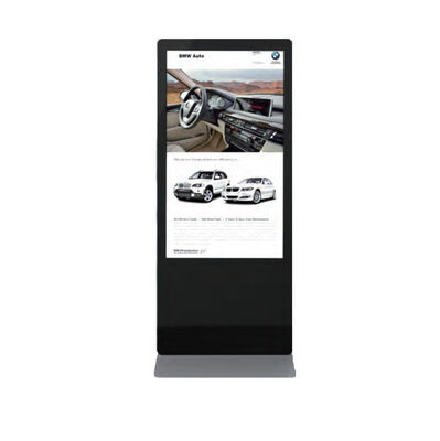 65in फ्लोर स्टैंडिंग डिजिटल साइनेज डिस्प्ले 178 डिग्री FCC अप्रूवल HD नई फैक्ट्री का उत्पादन