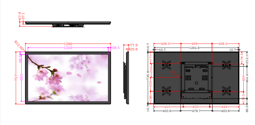 170 डिग्री देखने के कोण के साथ देखने के अनुभव में सुधार करें डिजिटल टोटेम 32 43 49 55 इंच दीवार प्रकार मॉनिटर मीडिया विज्ञापन प्लेयर