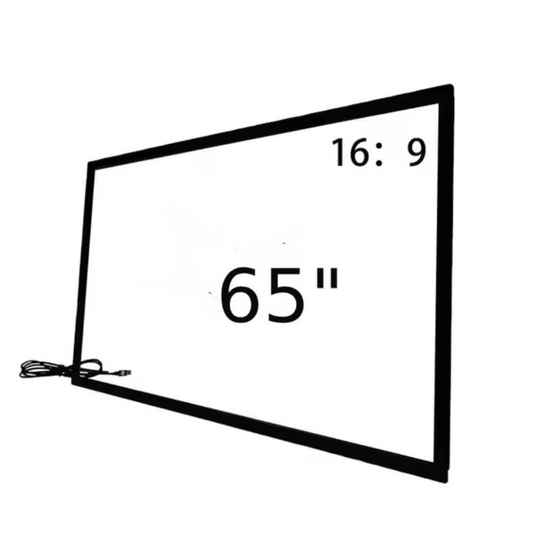 इन्फ्रारेड टच फ्रेम ओवरले 32 43 49 55 65 75 इंच 40 इन्फ्रारेड टच पॉइंट्स डिजिटल कियोस्क टोटेम टीवी मॉनिटर के लिए यूएसबी कनेक्शन के साथ
