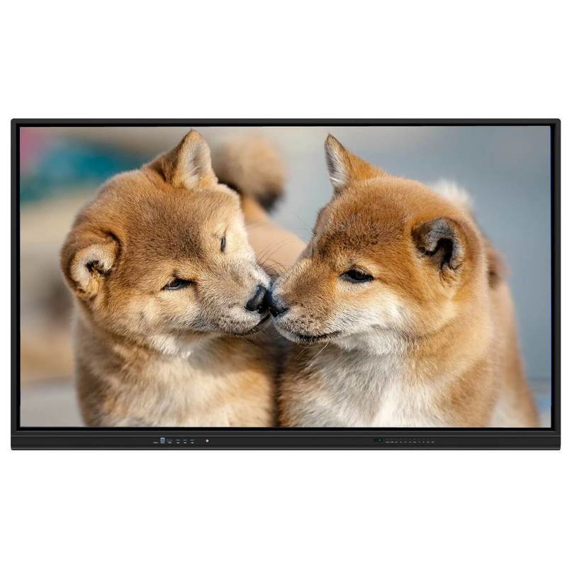 इंटरेक्टिव फ्लैट पैनल वॉल माउंटेड एंड्रॉइड 14 15 कंप्यूटर 75 86 इंच स्मार्ट बोर्ड वाईफाई 60W स्पीकर एआई कैमरा माइक्रोफोन व्हाइटबोर्ड सॉफ्टवेयर एकीकृत