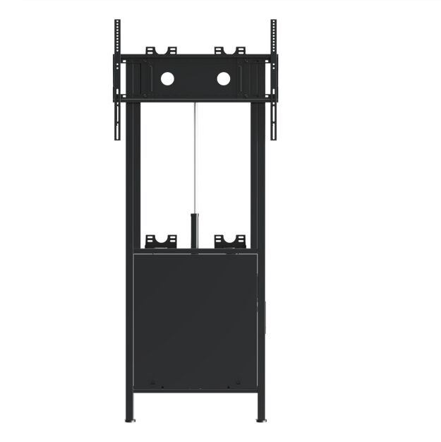 इलेक्ट्रिक हाइट एडजस्टेबल मोबाइल स्टैंड फ्लोर स्टैंड 86 इंच तक टीवी/आईएफपीडी के लिए