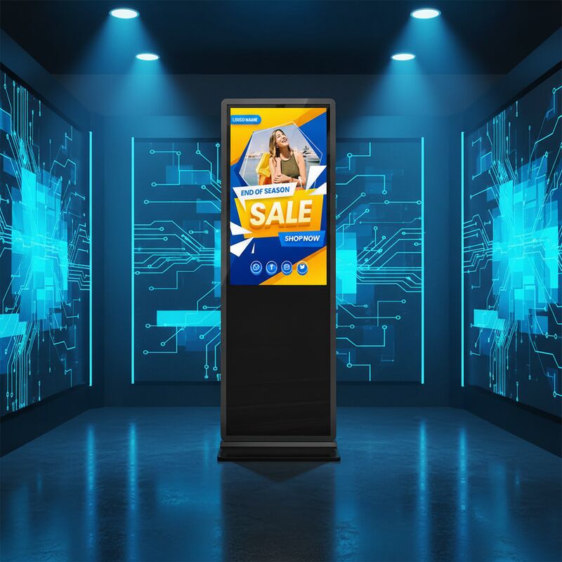 इंटरनेट जीपीआरएस संचालित डिजिटल साइनेज जिसमें 8 जी मेमोरी और क्लाउड आधारित सीएमएस शामिल है जो सामग्री प्रबंधन और इंटरैक्टिव डिस्प्ले प्रदान करता है