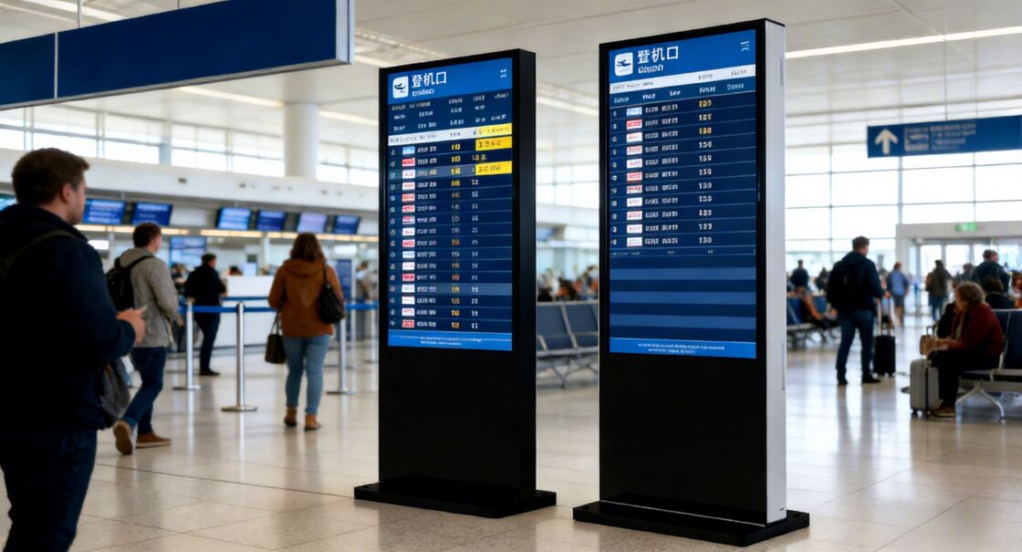 43 इंच ब्लैक डिस्प्ले मोड डिजिटल साइनेज, रिमोट कंटेंट मैनेजमेंट और बेहतर विज्ञापन प्रदर्शन के लिए कस्टमाइज्ड स्क्रीन साइज के साथ