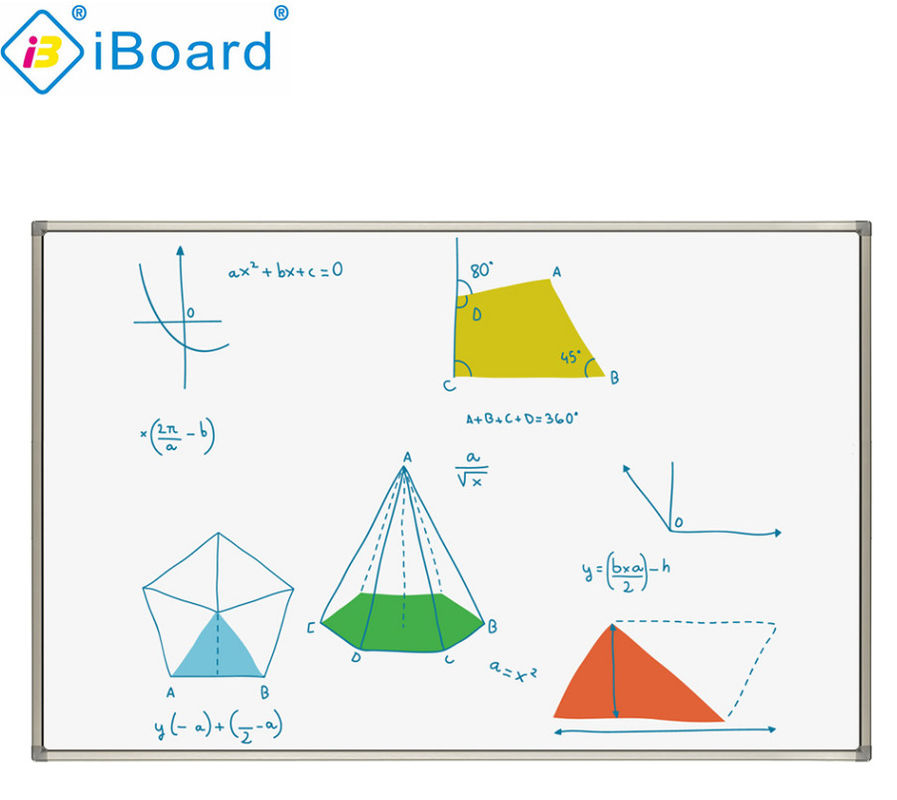 90 इंच इन्फ्रारेड इंटरैक्टिव व्हाइटबोर्ड इलेक्ट्रॉनिक व्हाइट बोर्ड USB इंटरफ़ेस सिरेमिक नैनो सतह