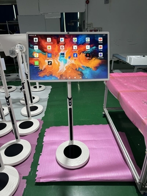 आईबोर्ड 32 इंच एंड्रॉयड 13 स्मार्ट टच स्क्रीन वायरलेस डिस्प्ले कैमरे के साथ 5-7H लंबी बैटरी जीवन समायोज्य स्टैंड