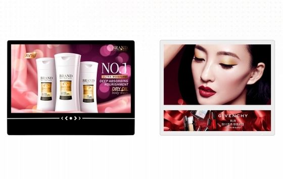 सुपरमार्केट हवाई अड्डे होटल के लिए एंड्रॉइड/विंडोज ओएस वॉल माउंटेड टच स्क्रीन के साथ डिजिटल विज्ञापन मॉनिटर