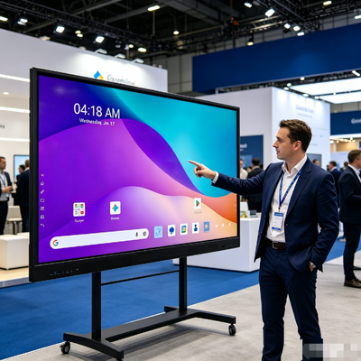 iBoard से Google EDLA प्रमाणित Android 16 इंटरैक्टिव फ़्लैट पैनल डिस्प्ले 65/75/86/98 इंच