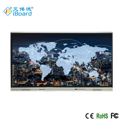 75 इंच इंटरएक्टिव टच स्क्रीन व्हाइटबोर्ड 1651x929mm, Android8.0, ब्लैक एंड सिल्वर