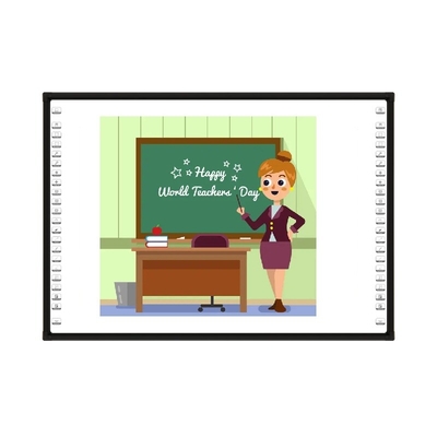 86 इंच 98 इंच 102 इंच मल्टी फिंगर टच इन्फ्रारेड वॉल माउंटेड इंटरएक्टिव व्हाइटबोर्ड डिस्प्ले स्मार्ट बोर्ड